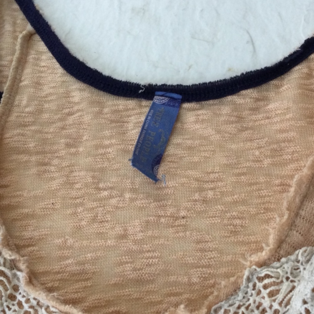 Free People Asymmetrical Gauzy Lace Top - Picture 5 of 9
